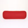 Shopping bag Hermès Cabag in tela rosso mattone e pelle rossa - Detail D5 thumbnail