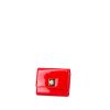 Dior Turn Me wallet in red patent leather - 00pp thumbnail