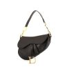 Dior Saddle handbag in black grained leather - 00pp thumbnail