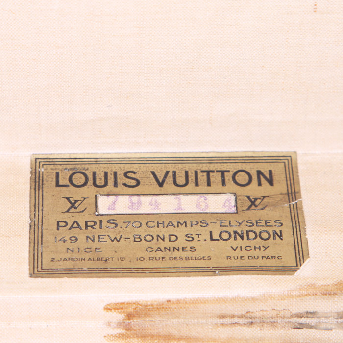 Louis Vuitton Cotteville suitcase in brown monogram canvas and natural leather - Detail D4