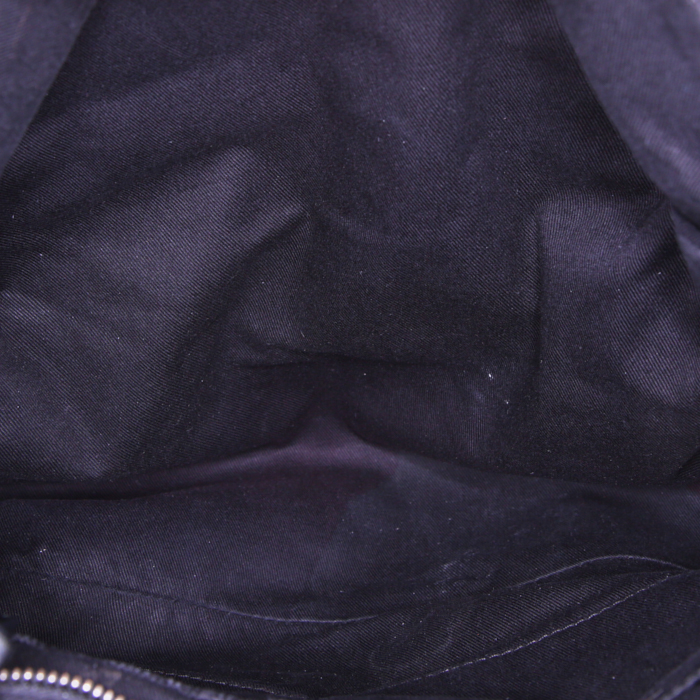 Sac bandoulière Givenchy Pandora en cuir noir et poulain noir - Detail D3