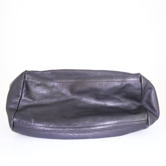 Givenchy Pandora shoulder bag in black leather and black foal - Detail D5