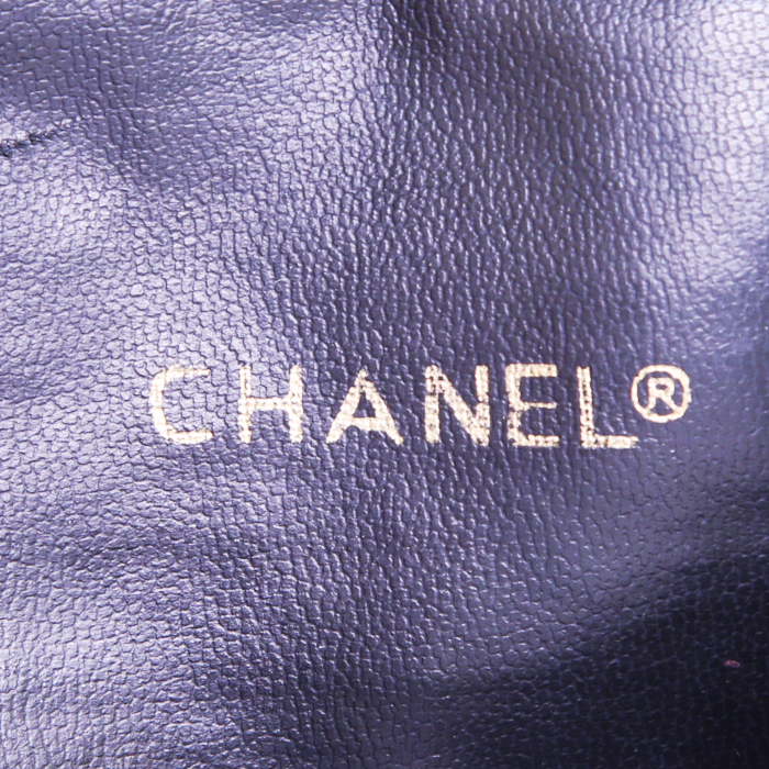 Pochette-cintura Chanel Vintage in pelle trapuntata blu marino - Detail D3