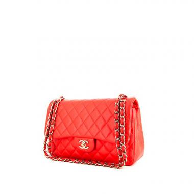 Borsa a tracolla Chanel Timeless jumbo in pelle trapuntata rossa