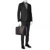 Louis Vuitton Dandy medium model briefcase in navy blue epi leather - Detail D1 thumbnail