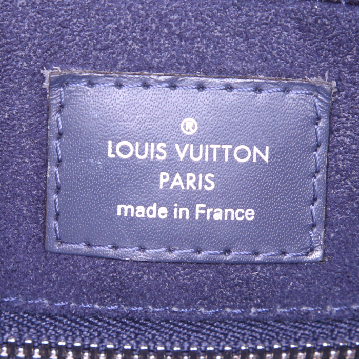 Porta-documentos Louis Vuitton Dandy modelo mediano en cuero Epi azul marino - Detail D4