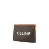 Pochette Celine in tela siglata nera e marrone e pelle marrone - 00pp thumbnail