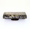 Borsellino Chanel 2.55 in pelle trapuntata nera e dorata simil coccodrillo - Detail D3 thumbnail