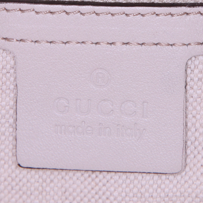 Gucci Princy shopping bag in cream color empreinte monogram leather - Detail D3