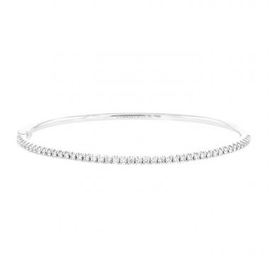Brazalete redondo Tiffany 
Co Metro en oro blanco y en diamantes