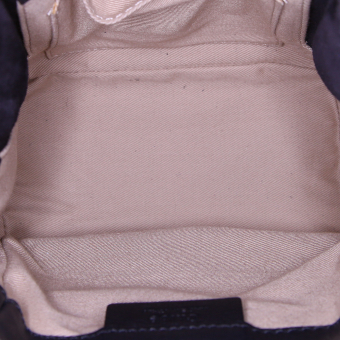 Borsa a tracolla Chloé Faye modello piccolo in camoscio blu notte e pelle blu notte - Detail D3