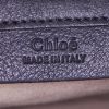 Chloé Faye small model shoulder bag in dark blue suede and dark blue leather - Detail D4 thumbnail