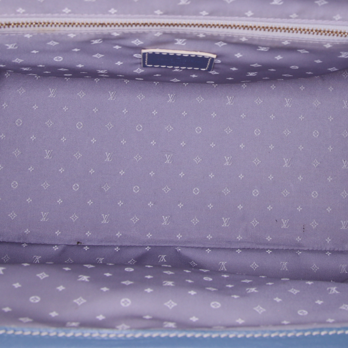 Sac à main Louis Vuitton L'Ingénieux petit modèle en cuir suhali bleu - Detail D2