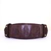 Gucci Pelham shopping bag in brown empreinte monogram leather - Detail D4 thumbnail