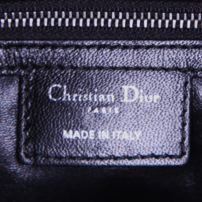 Dior Shopping handbag in black leather cannage - Detail D3