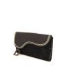 Dior Saddle wallet in black monogram canvas and black leather - 00pp thumbnail