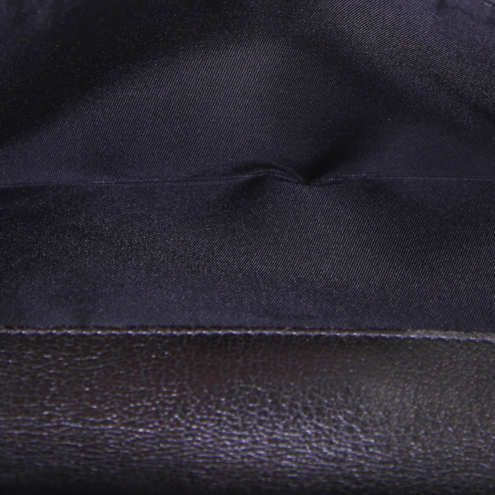Portefeuille Dior Saddle en toile monogram noire et cuir noir - Detail D2