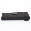 Portafogli Dior Saddle in tela monogram nera a fiori e pelle nera - Detail D5 thumbnail