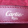 Sac porté épaule ou main Cartier en cuir bordeaux - Detail D3 thumbnail