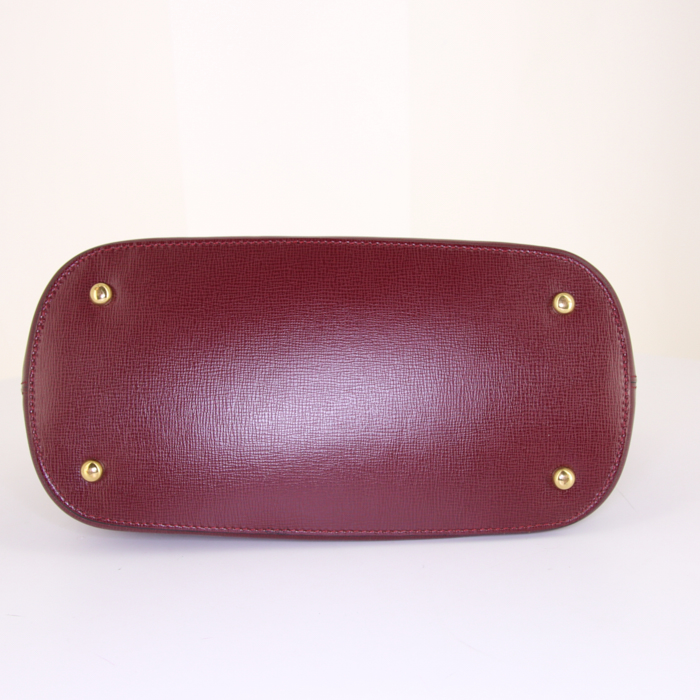 Cartier bag worn on the shoulder or carried in the hand in burgundy leather - Detail D4