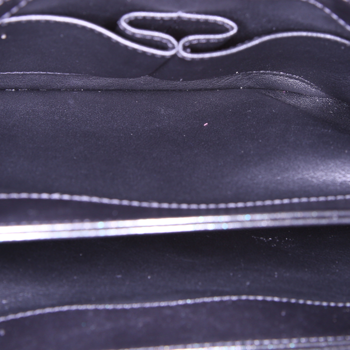 Sac bandoulière Chanel Coco Handle en cuir matelassé noir - Detail D3