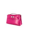 Hermès Kelly - Clutch pouch in Rose Sheherazade niloticus crocodile - 00pp thumbnail