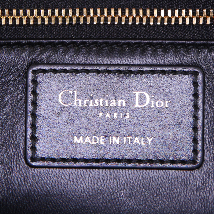 Borsa a tracolla Dior 30 Montaigne in pelle nera - Detail D4