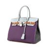Hermes Birkin 30 cm Arlequin  handbag in Ultraviolet, blue and grey togo leather and etoupe leather - 00pp thumbnail