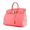 Hermes Birkin 40 cm handbag in Rose Lipstick leather taurillon clémence - 00pp thumbnail