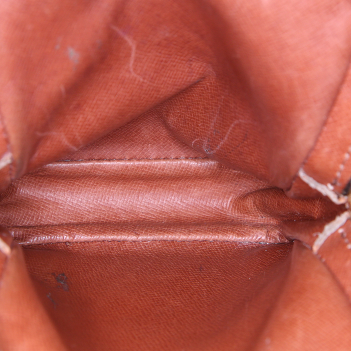 Sac bandoulière Louis Vuitton Danube	 petit modèle en toile monogram marron et cuir naturel - Detail D2