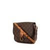 Bolso bandolera Louis Vuitton Saint Cloud en lona Monogram revestida marrón y cuero natural - 00pp thumbnail