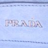Sac à main Prada Etiquette en cuir bleu-gris - Detail D3 thumbnail