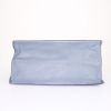 Bolso de mano Prada Etiquette en cuero azul gris - Detail D5 thumbnail
