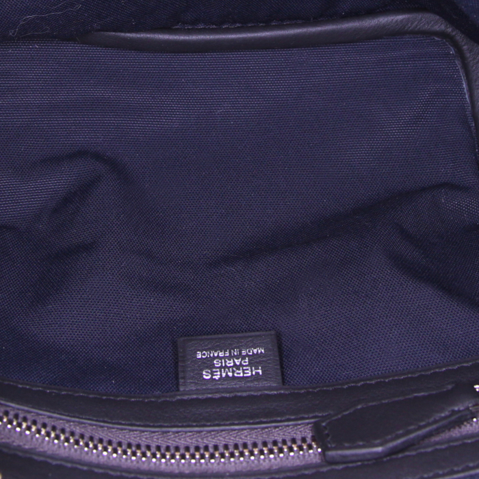 Pochette-ceinture Hermès Cityslide en cuir Swift gris anthracite - Detail D3