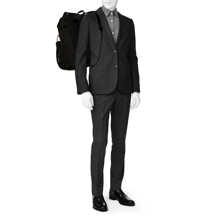 Prada Re-nylon backpack in black canvas - Detail D1