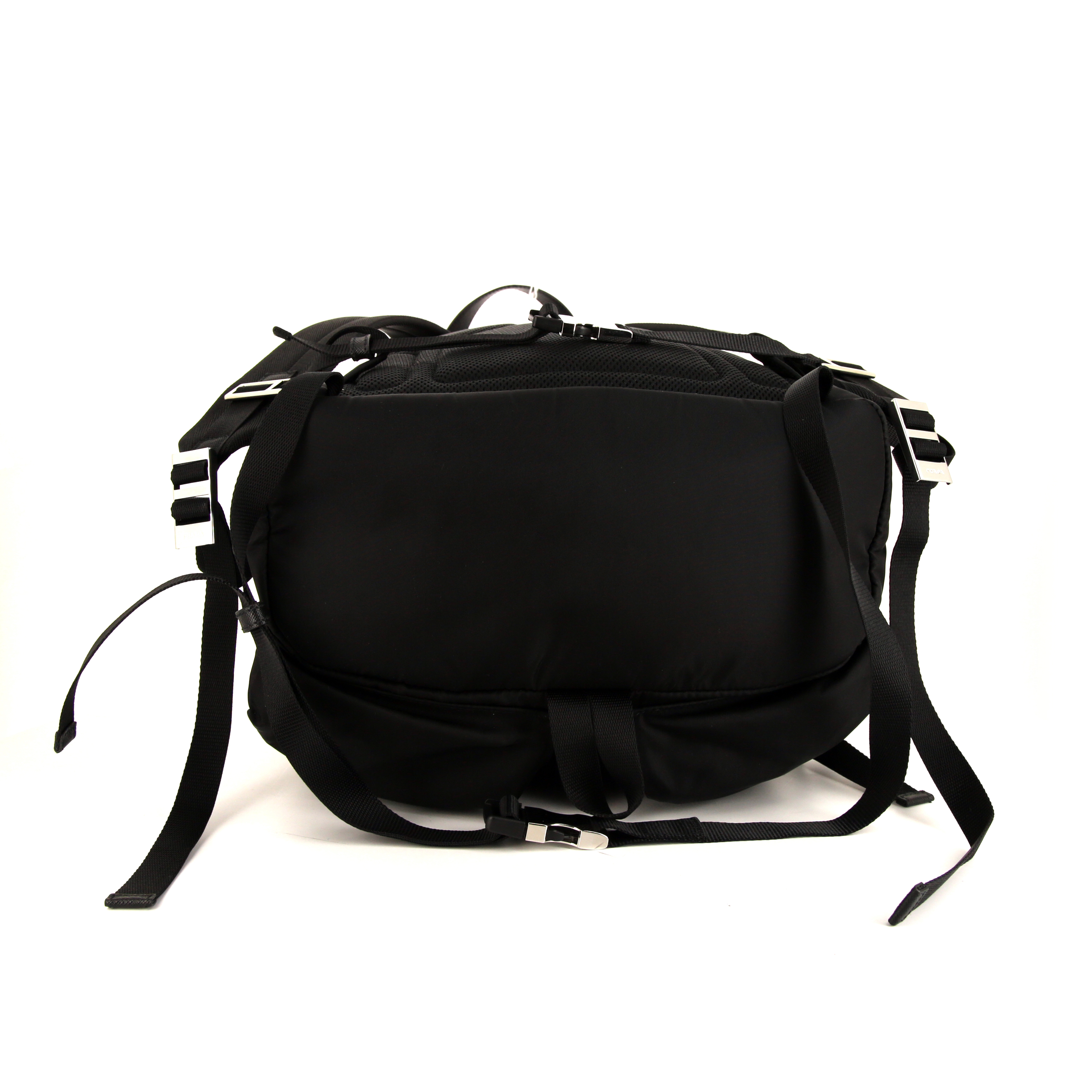 Mochila Prada Re-nylon en lona negra - Detail D4