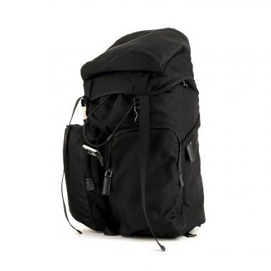 Mochila Prada Re-nylon en lona negra
