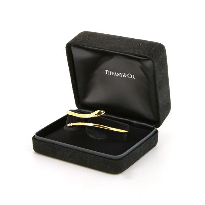 Bracelet jonc Tiffany & Co Elsa Peretti en or jaune et diamants