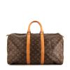Bolsa de viaje Louis Vuitton Keepall 45 en lona Monogram y cuero natural - 360 thumbnail
