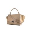 Celine Trapeze medium model handbag in grey leather and grey suede - 00pp thumbnail