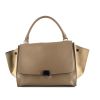 Celine Trapeze medium model handbag in grey leather and grey suede - 360 thumbnail