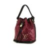 Bolso para llevar al hombro Louis Vuitton petit Noé en cuero monogram huella color burdeos y cuero negro - 00pp thumbnail