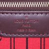 Shopping bag Louis Vuitton Neverfull modello medio in tela a scacchi ebana e pelle marrone - Detail D4 thumbnail
