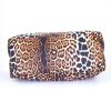 Borsa Easy in tela con stampa leopardata e pelle nera - Detail D5 thumbnail