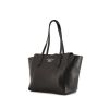Gucci Swing shopping bag in black grained leather - 00pp thumbnail