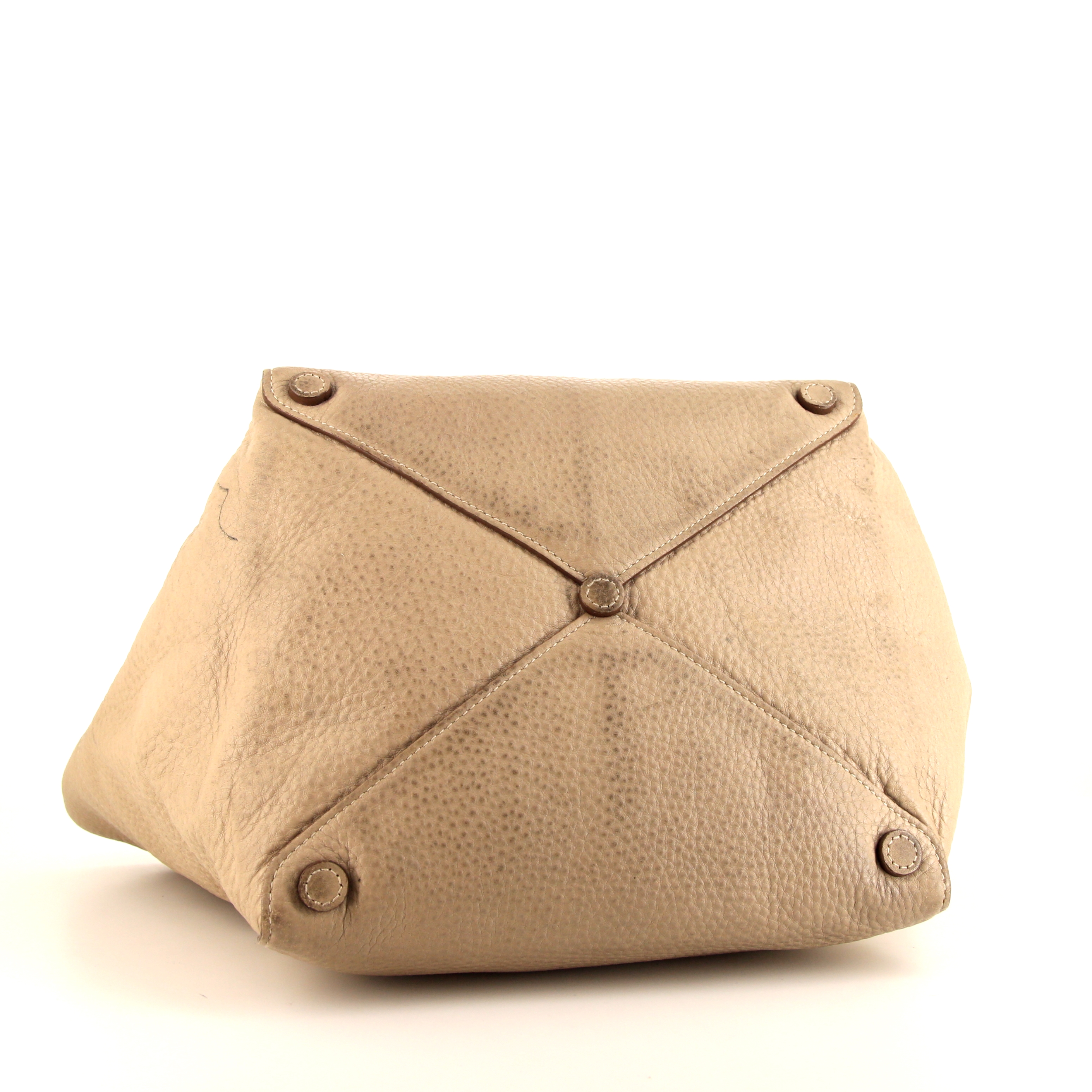 Bolso Cabás Prada en cuero beige - Detail D4