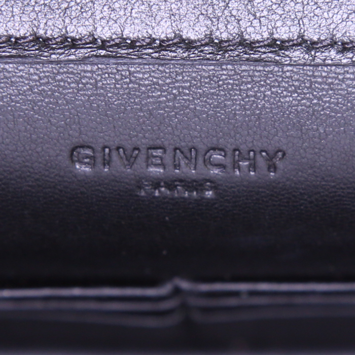 Bolso bandolera Givenchy en ante negro, dorado y rojo - Detail D3