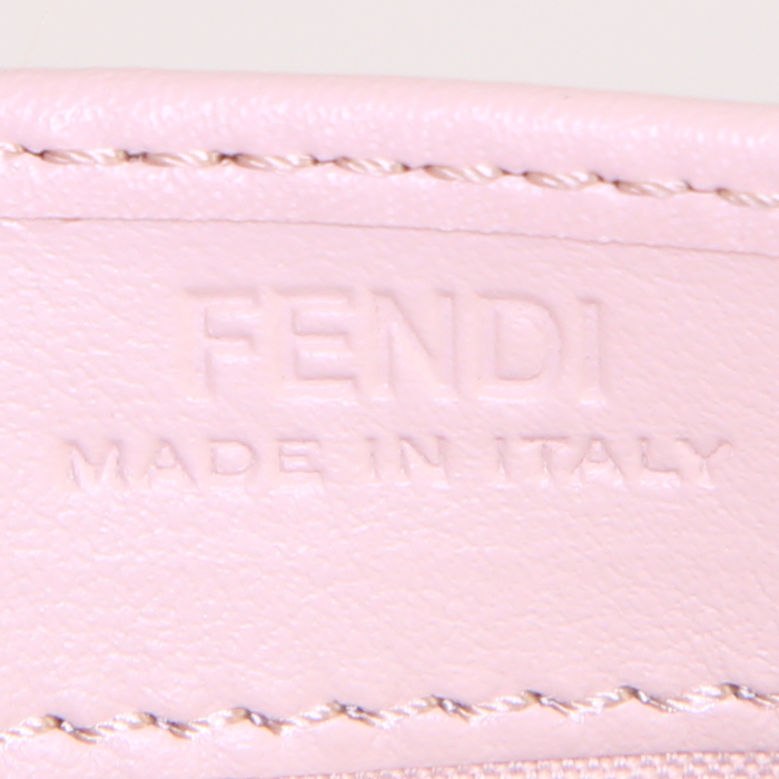 Portafogli Fendi Kan I continental in pelle rosa pallido - Detail D3