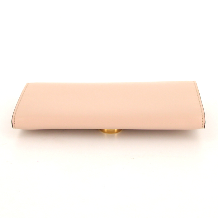 Portafogli Fendi Kan I continental in pelle rosa pallido - Detail D5