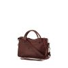 Balenciaga Classic City small model handbag in burgundy leather - 00pp thumbnail